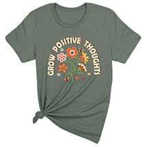 Alternate image Grow Positive Thoughts T-Shirts