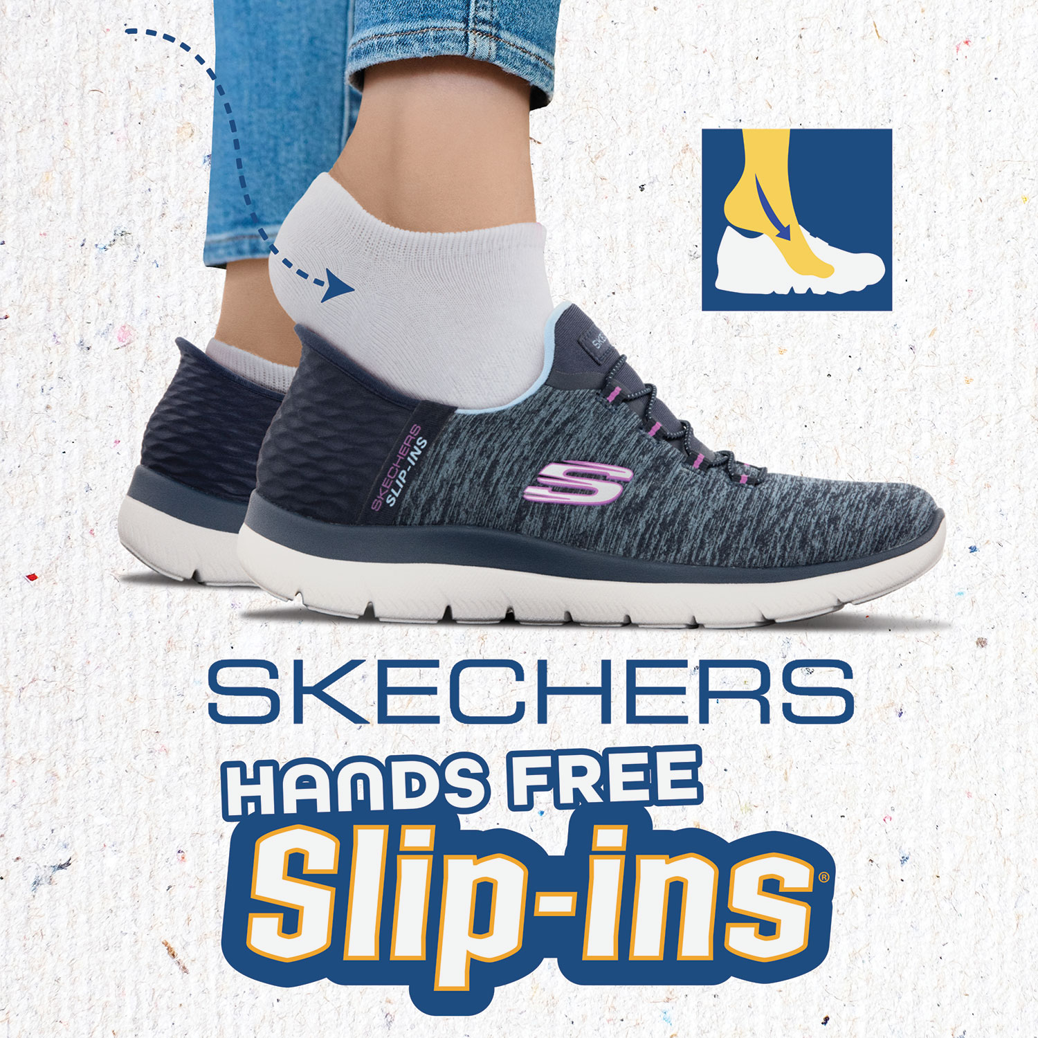 Skechers Summit Hands Free Slip-ins Dazzling Haze Sneakers | Support Plus