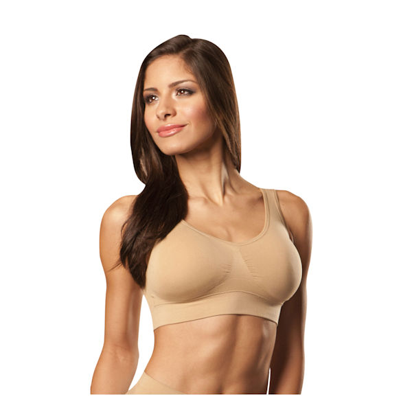New Genie Bra Classic with Removable Pads (Black, M) at  Women's  Clothing store