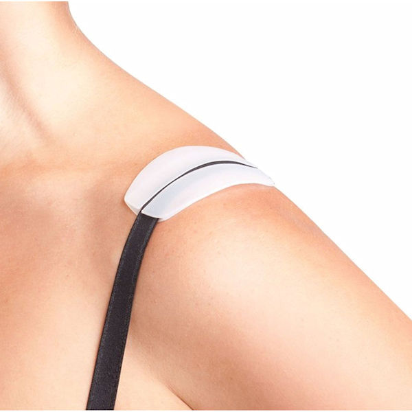 LUCSIS Silicone Bra Strap Cushion Non-slip Pliable Holder comfort shoulder  pad protectors no pain no dents, White, Nude(flesh), Black, Standard size :  : Clothing, Shoes & Accessories