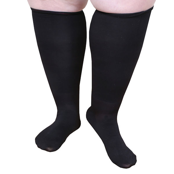 Extra Wide Calf Compression Socks - Moderate Knee Highs | Support Plus