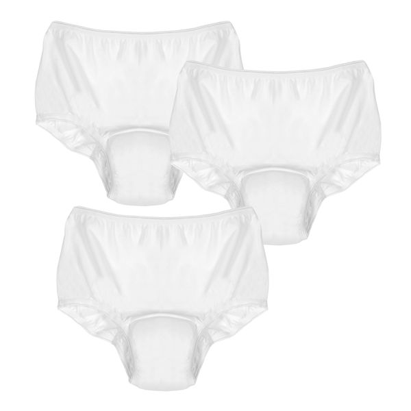 3-Pack Women's Super Absorbency Incontinence Panties White Medium