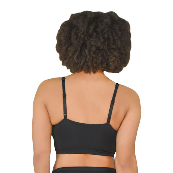 Ahh By Rhonda Shear Women's Seamless Lace Bra with Removable Straps,  Black,Medium at  Women's Clothing store