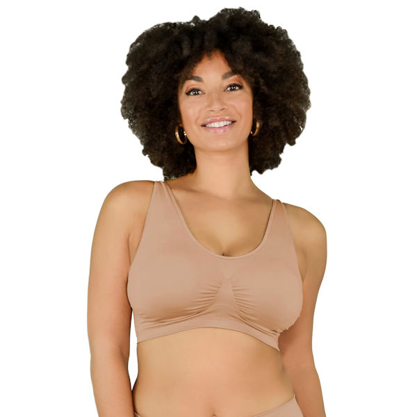 Ahh By Rhonda Shear womens Plus-Size Generation Bra with Removable Pads,  White, XS at  Women's Clothing store