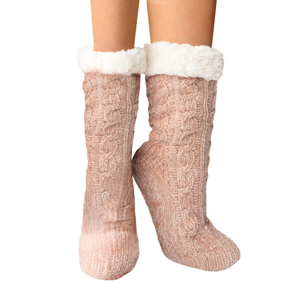 Chenille Slipper Socks - 1 Pair