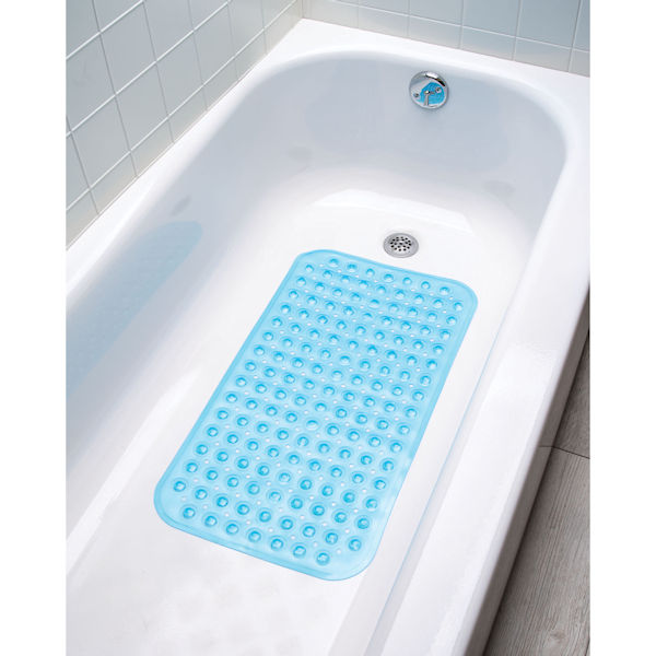 Non-Slip Extra Long Bath Mat with Suction Cups Square Shower Mats
