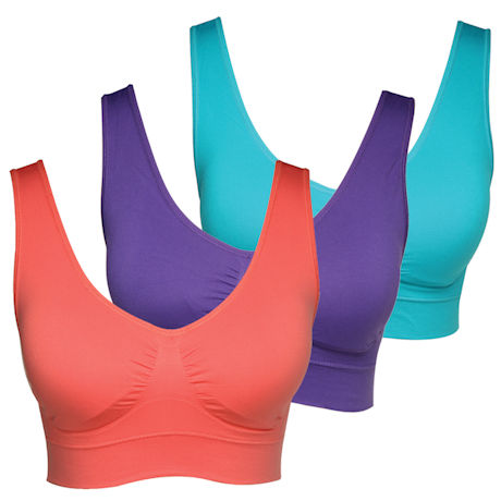 J.H Bargains 3-Pack Bra - Pink-Maroon-Lilac The Ultimate Seamless