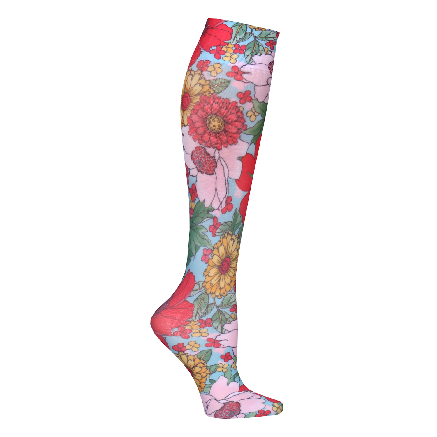 Celeste Stein® Women's Printed Closed Toe Compression Knee High ...
